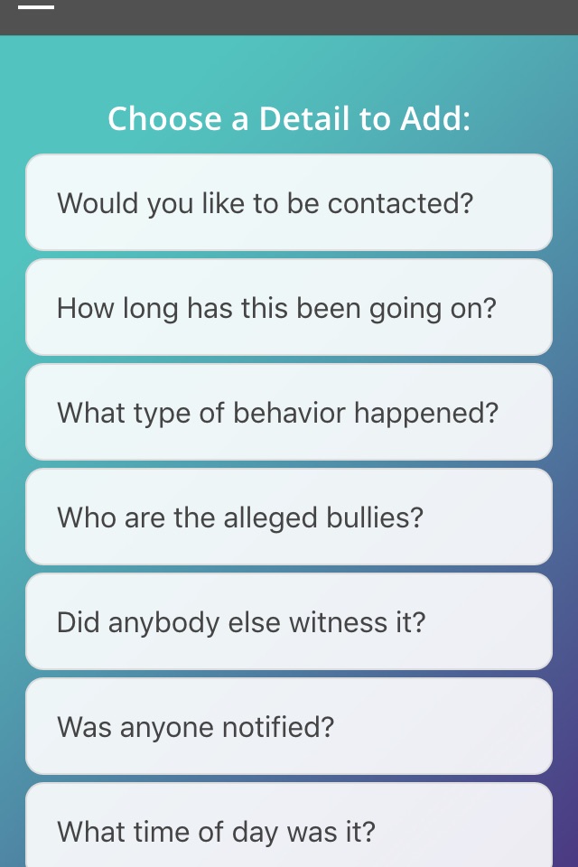 BRIM Anonymous Bullying Report screenshot 4