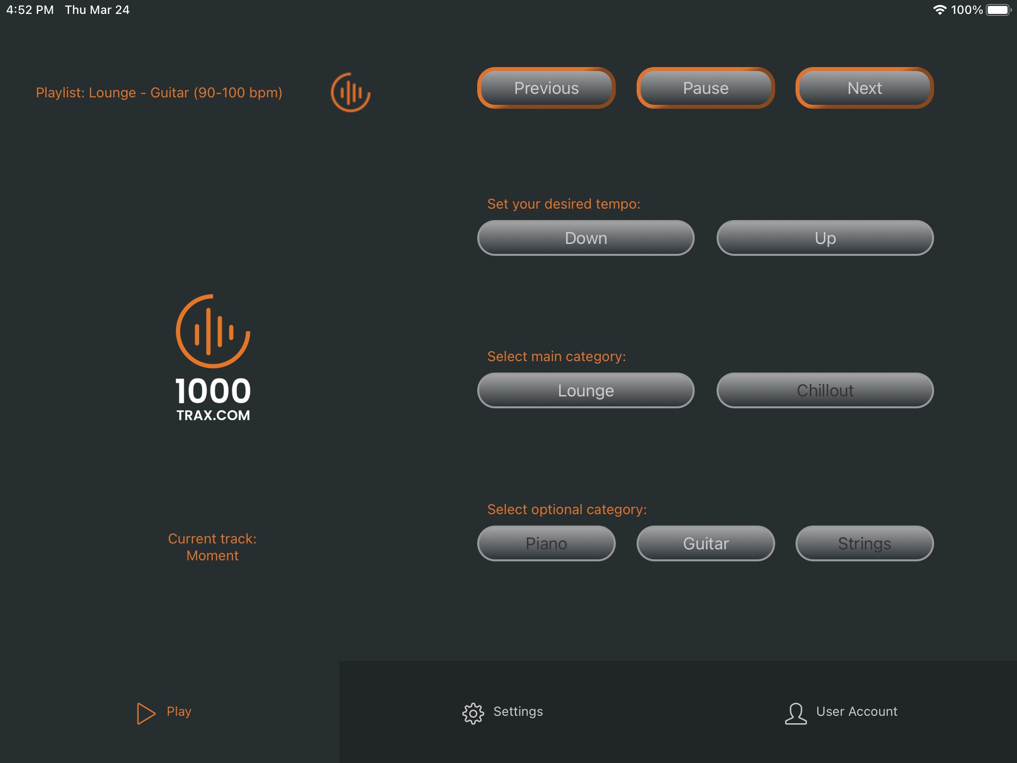 1000TRAX Player screenshot 2