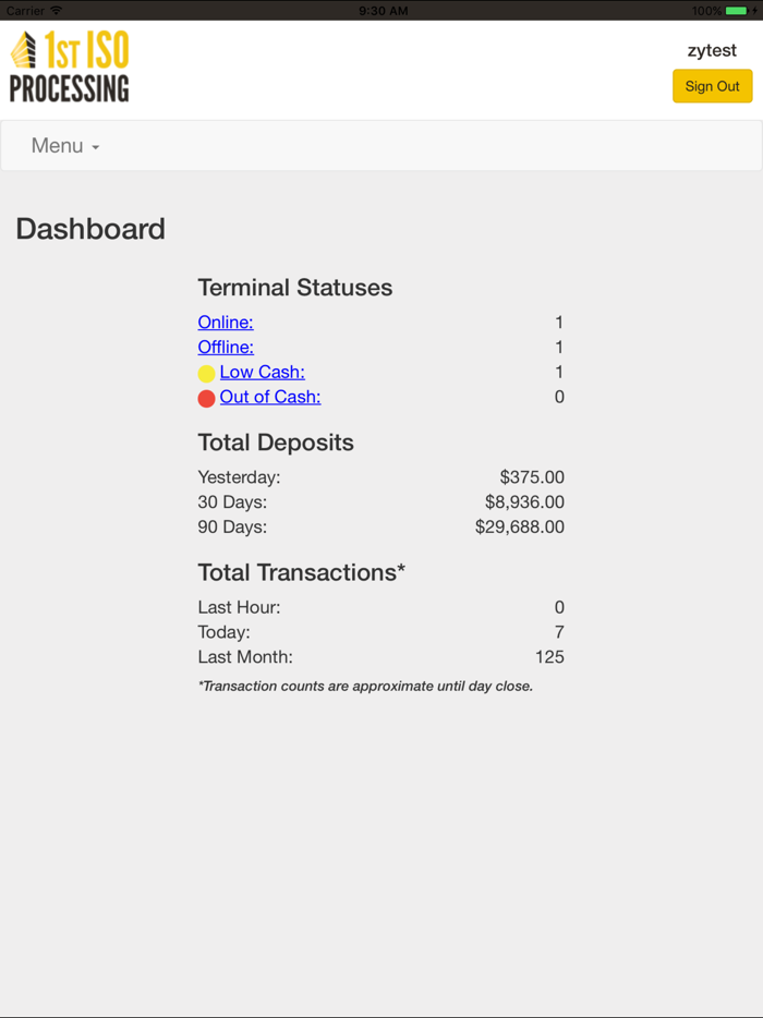 1st ISO ATM Management