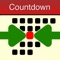 This application displays a countdown to an event in days, hours, minutes and seconds