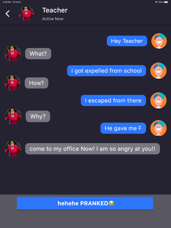 Scary Teacher Chat Fun- Master screenshot 2