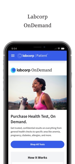 Labcorp | Patient app screenshot