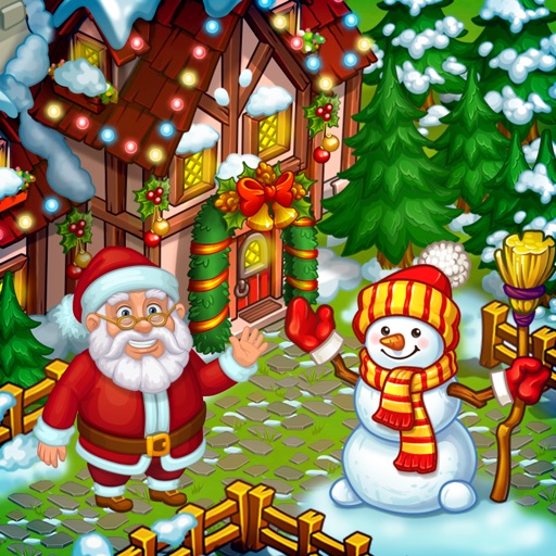 New Year Farm of Santa Claus Icon