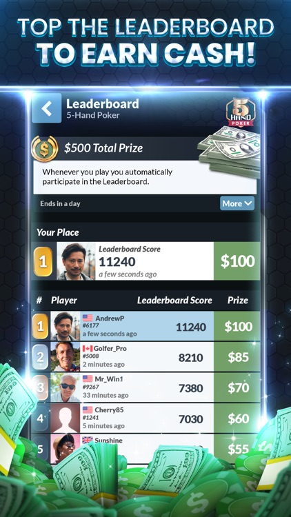 5-Hand Poker: Real Money Game screenshot-4