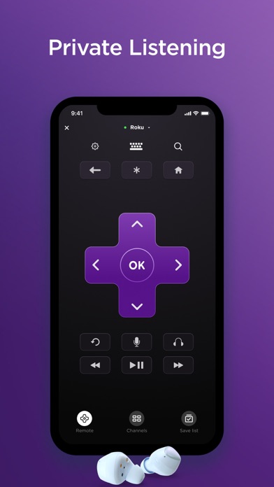 Roku - Official Remote Control Screenshot on iOS