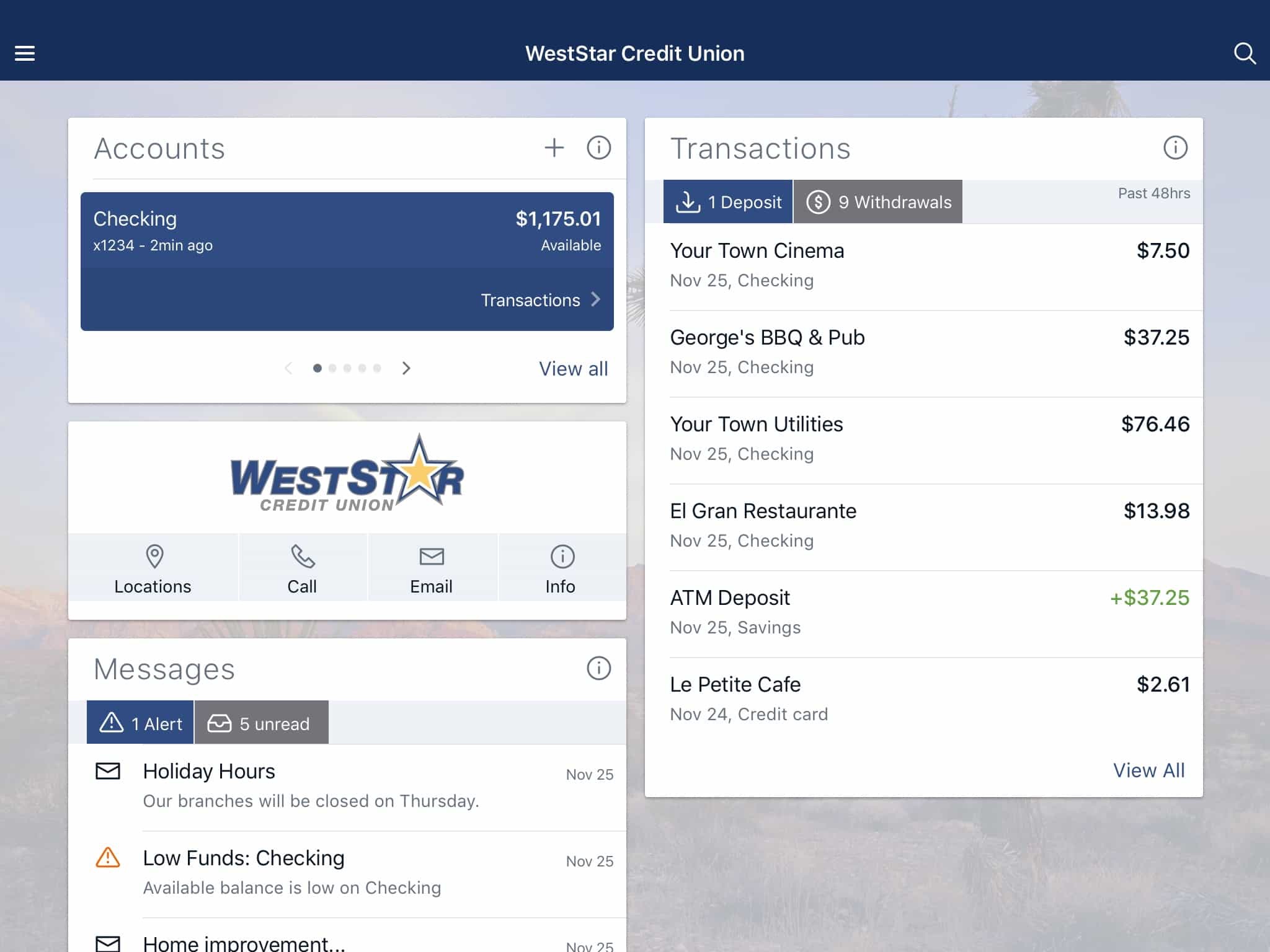 WestStar Credit Union screenshot 3