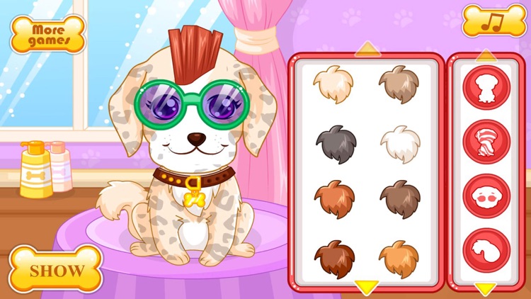 Puppy makeover hair salon