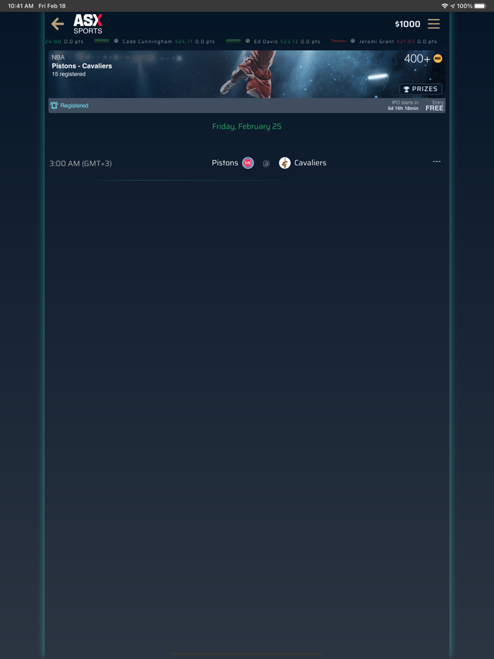 ASX Sports Fantasy Sports