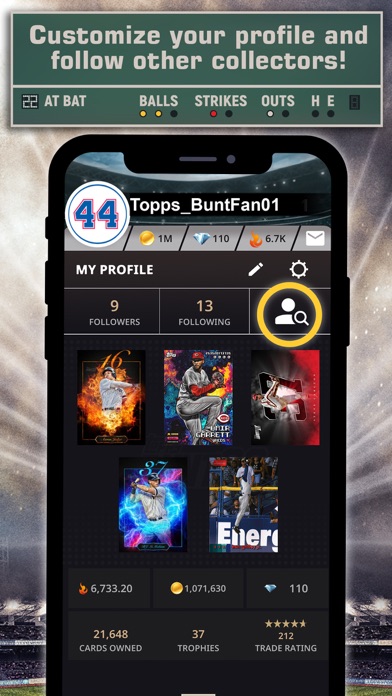 Topps® BUNT® MLB Card Trader Screenshot on iOS
