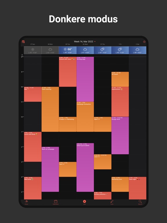 Week Calendar - Slimme Planner iPad app afbeelding 10