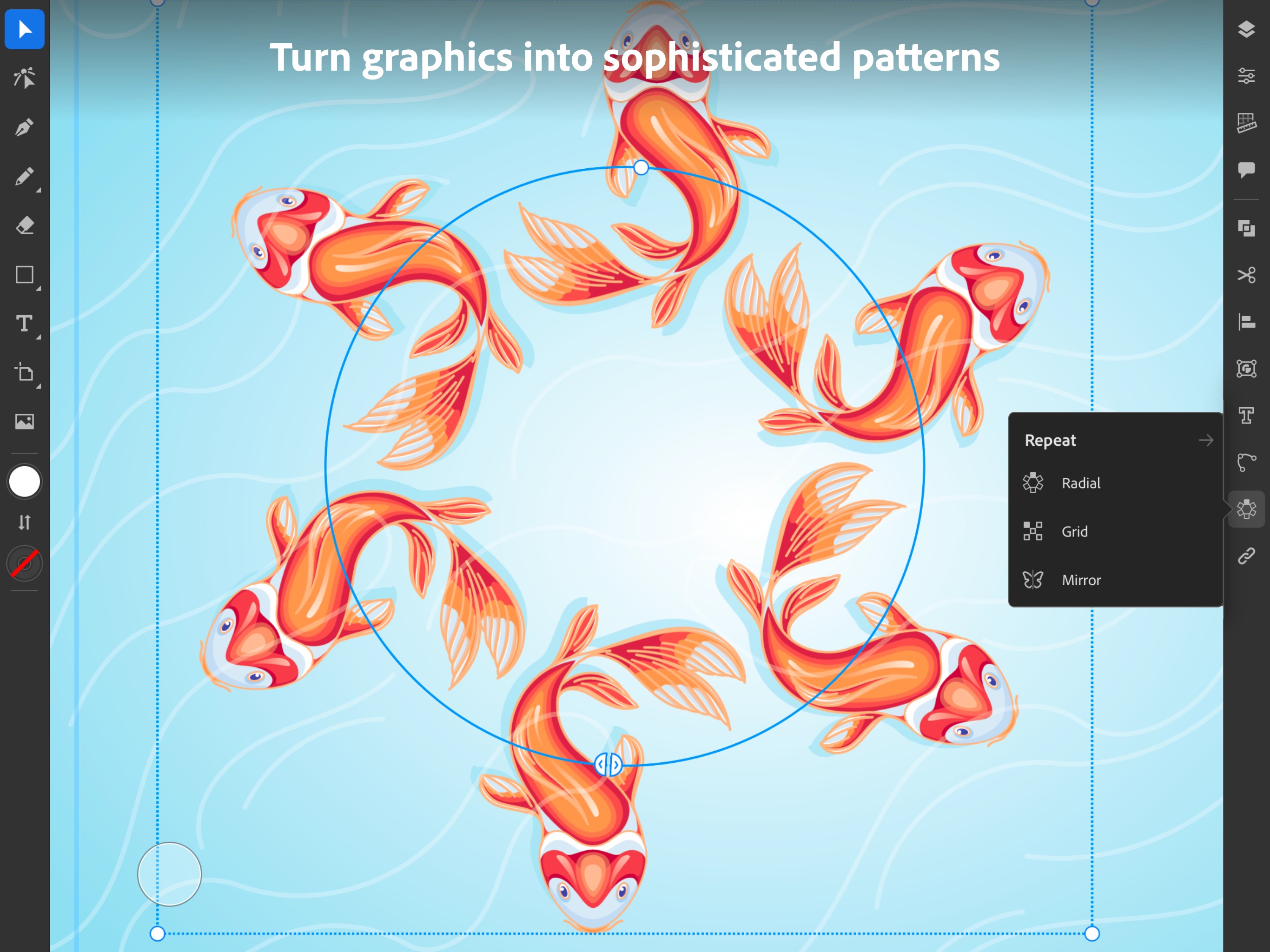 Screenshot do app Adobe Illustrator: Graphic Art