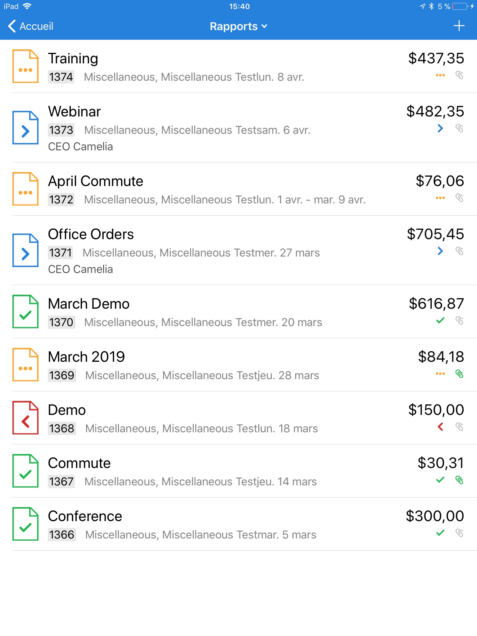 Nexonia Expenses screenshot 2