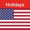 Insert your choice of US holidays, Federal holidays and additional State holidays into your iPhone calendar with one tap
