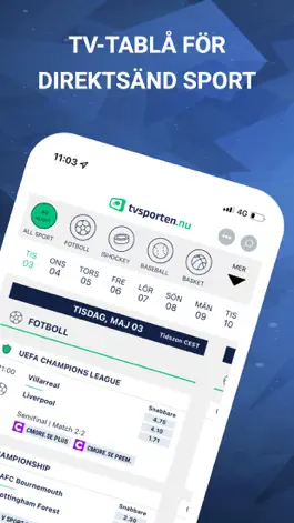 Game screenshot TVsporten.nu - TV-guide sport mod apk