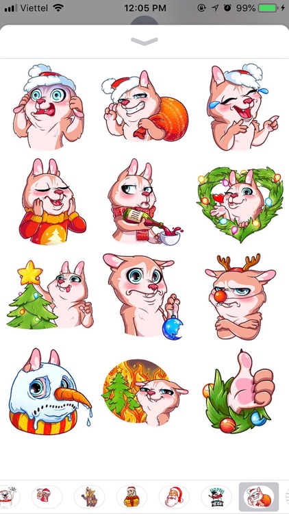 Christmas Dog Sticker 2019