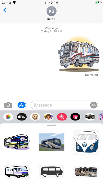 Motorhome-Emojis Stickers