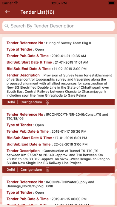 How to cancel & delete IRCON Tenders Info from iphone & ipad 4