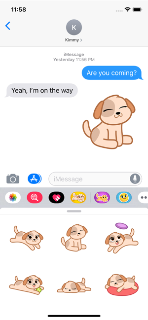 Michi Puppy- Cute Dog Stickers(圖2)-速報App