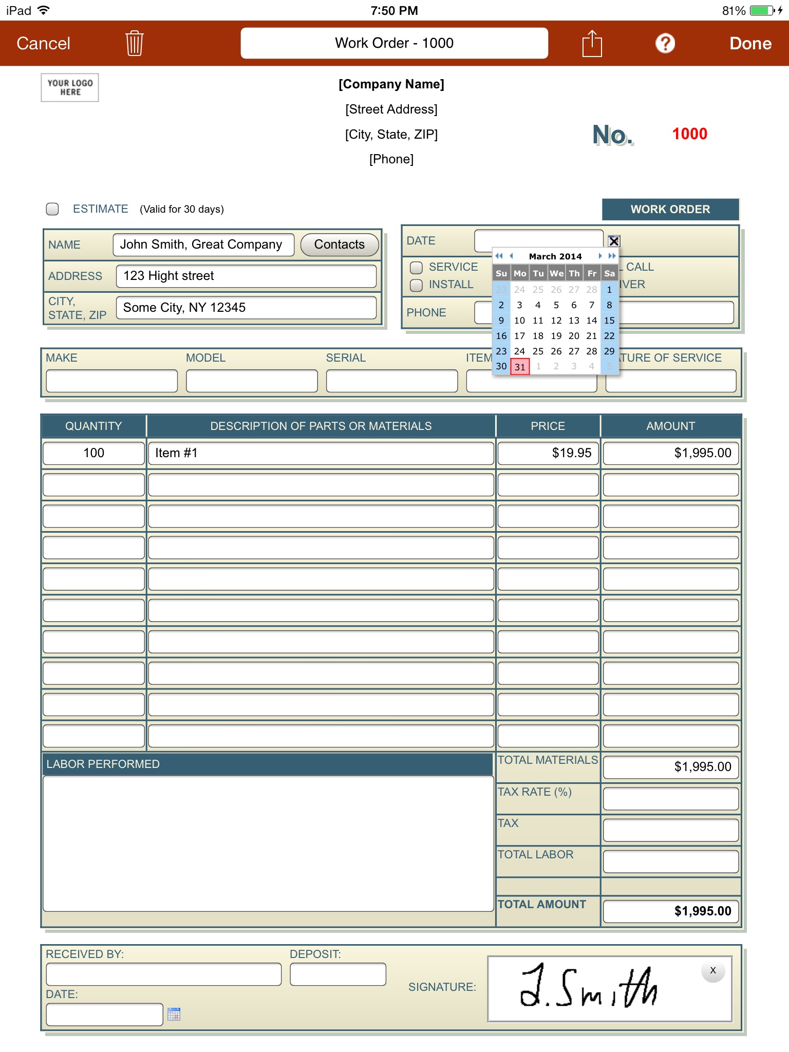 Forms-2-Go HD screenshot 3