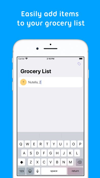 Mindy : Grocery List screenshot 2