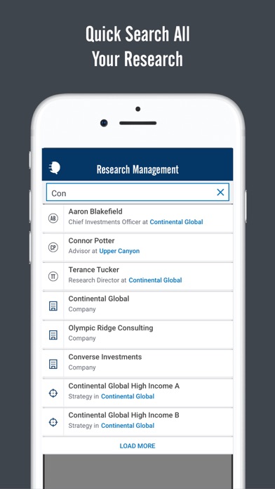 eVestment Research Management screenshot 2