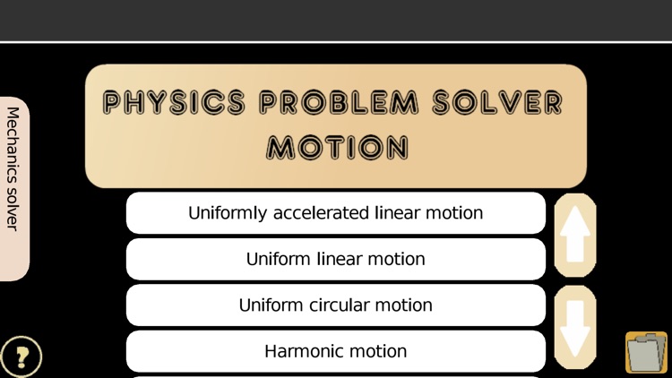 Physics problem solver: Motion