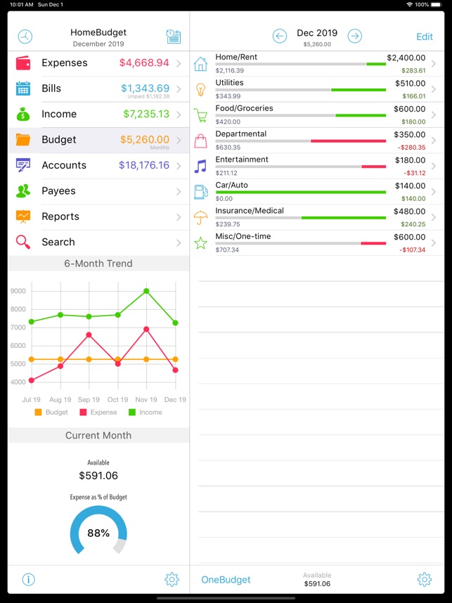 HomeBudget with Sync