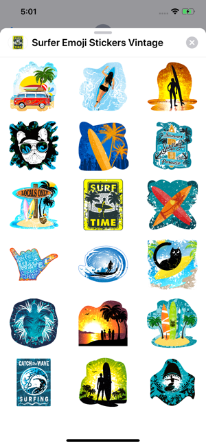 Surfer Emoji Stickers(圖1)-速報App