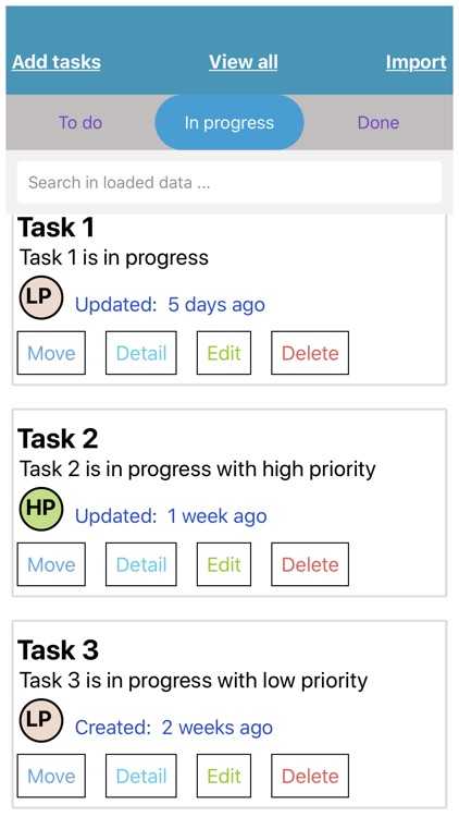 To do list tasks and items