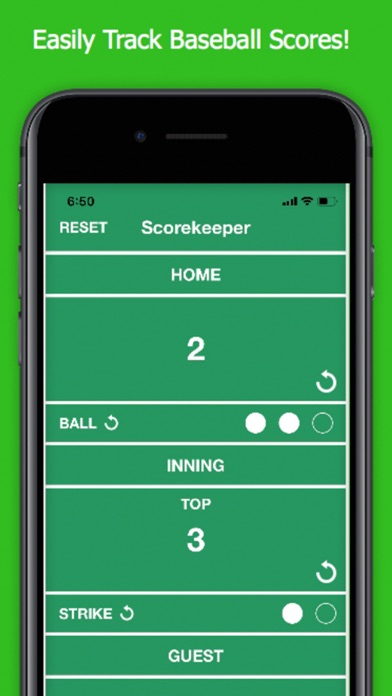 Baseball Score Keeper Calc screenshot 1