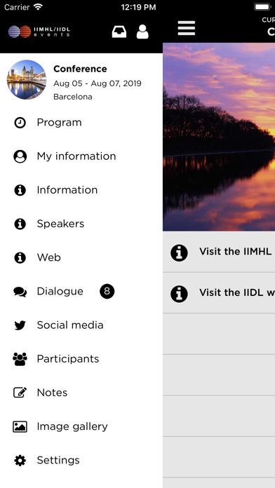 IIMHL/IIDL Events screenshot 2