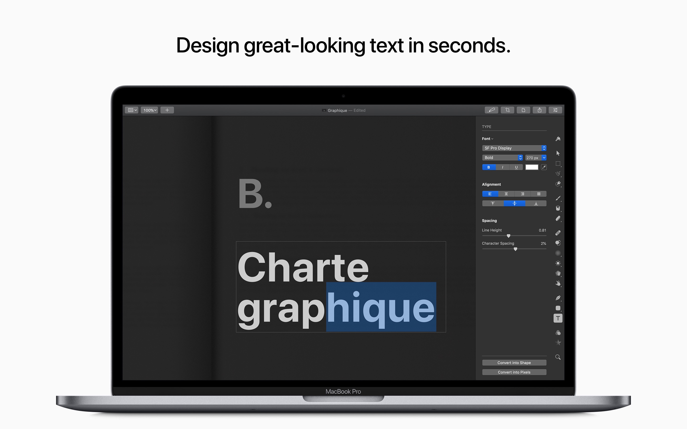 Screenshot do app Pixelmator Pro