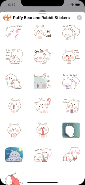 Puffy Bear and Rabbit Stickers(圖2)-速報App