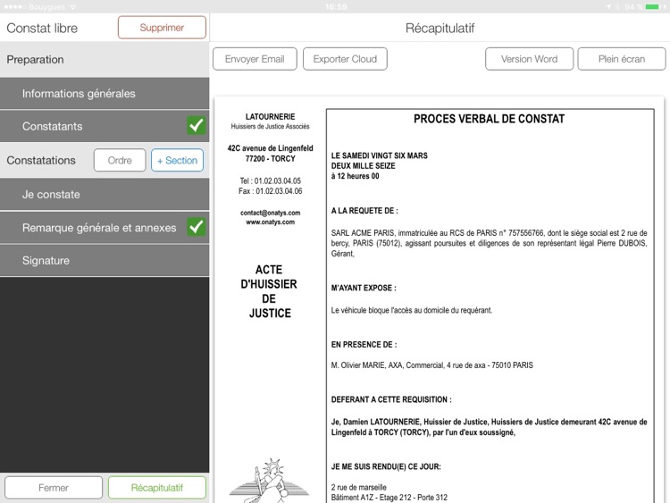 HDJBOX constats d'Huissiers