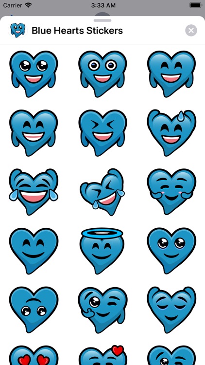 Blue Hearts stickers