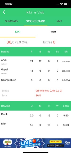 CricDost Scorer(圖3)-速報App