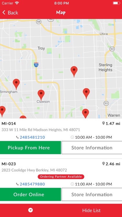 Jet S Pizza Size Chart