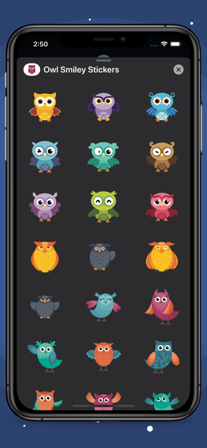 Owl Smiley Stickers(圖6)-速報App