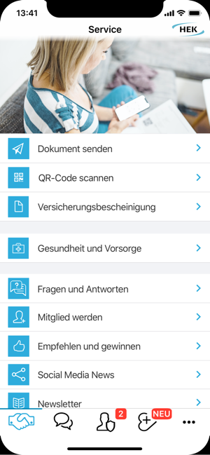 HEK Service-App