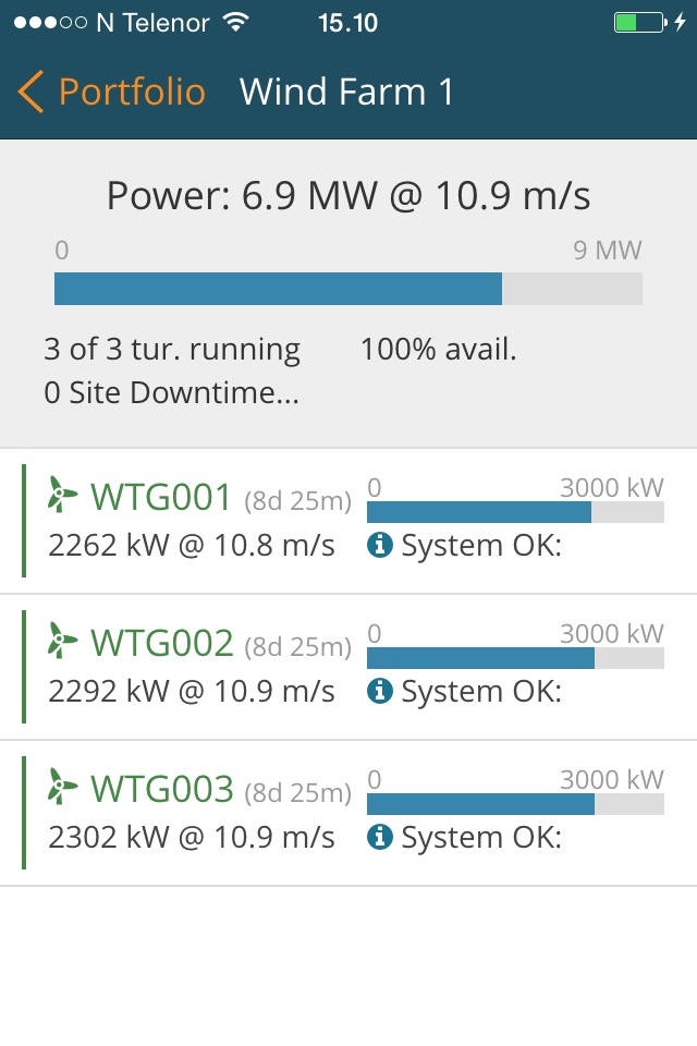 BazeField Wind Farm Monitor screenshot 3