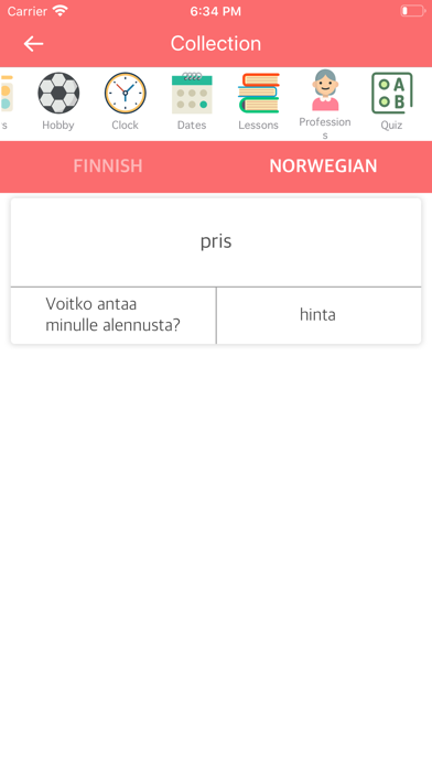 Finnish-Norwegian Dictionary screenshot 2
