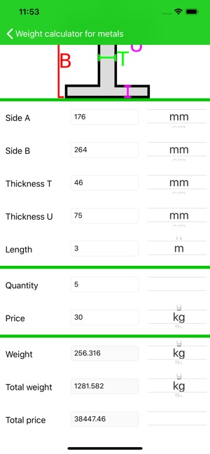 Weight calculator for metals(圖3)-速報App