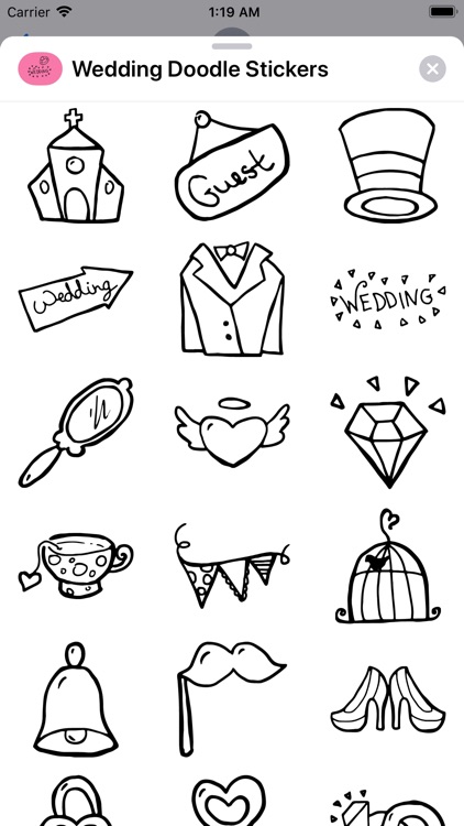 Wedding Doodle Stickers