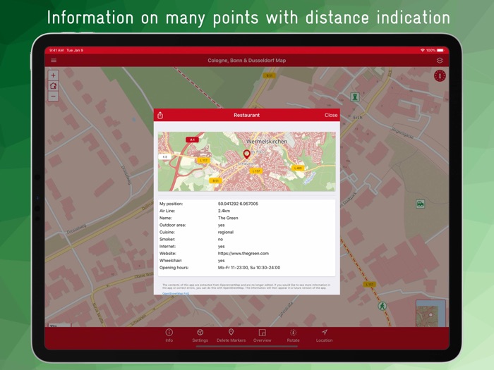 Cologne, Bonn  Dusseldorf Map