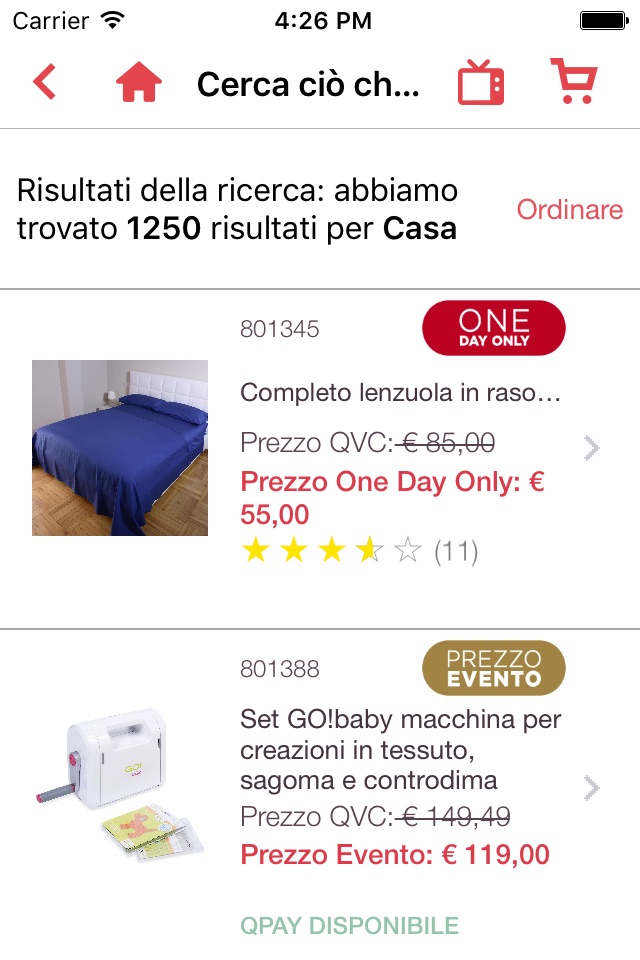 QVC Italia screenshot 2