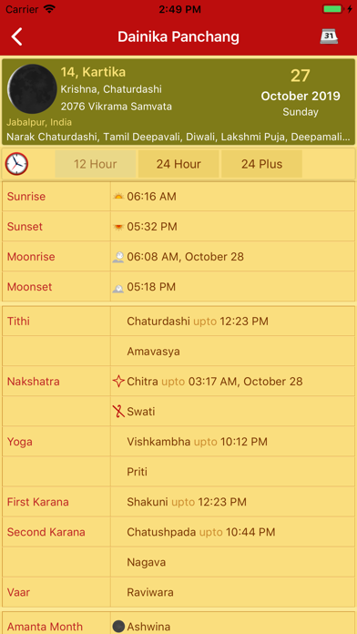 Hindu Calendar Drik Panchang By Adarsh Apps Ios United States