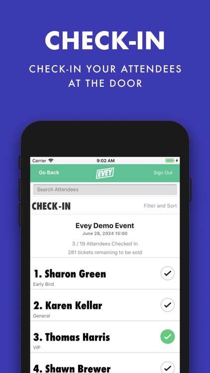 Evey Events - Check-In Manager