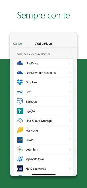 file xls su iphone scaricare