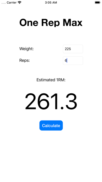 1RM Calculator - Simple screenshot 2
