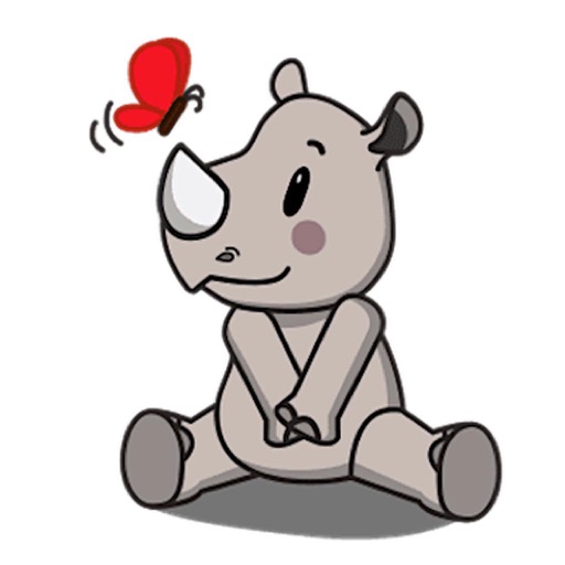 Cute Rhino RhinoMoji Sticker icon